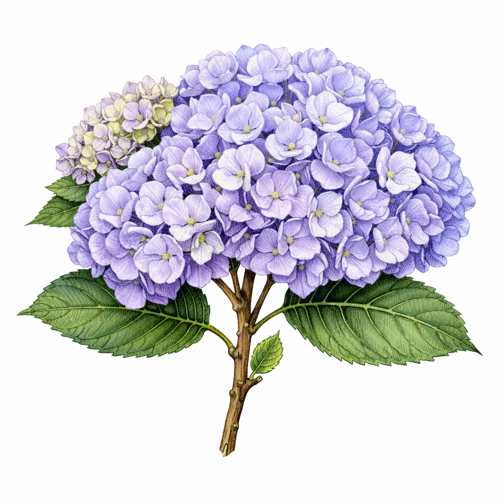 Ortensia macrophylla ‘Florentina Blue’ pianta ornamentale da fiore blu