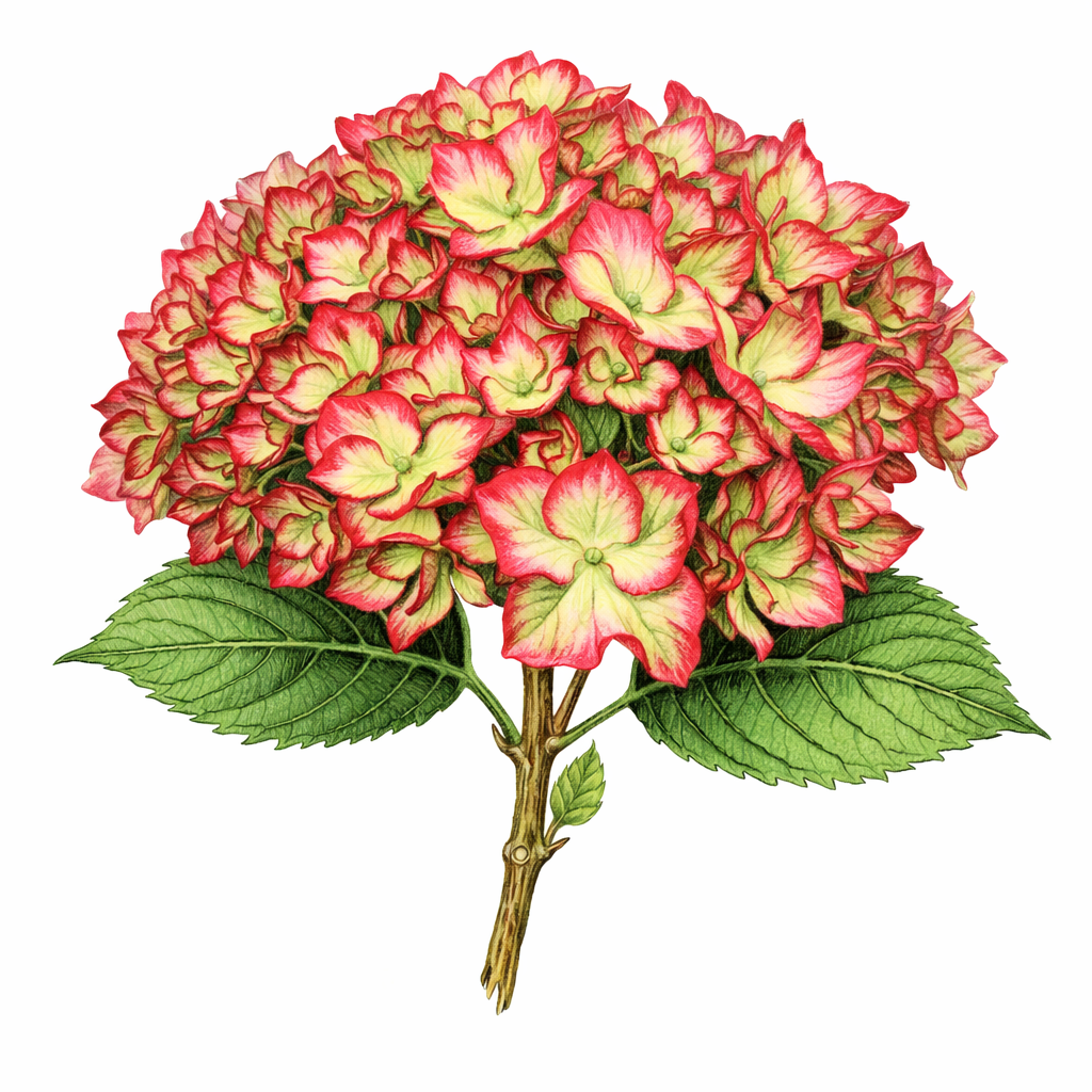 Ortensia macrophylla ‘Charming Alice’ pianta ornamentale da fiore