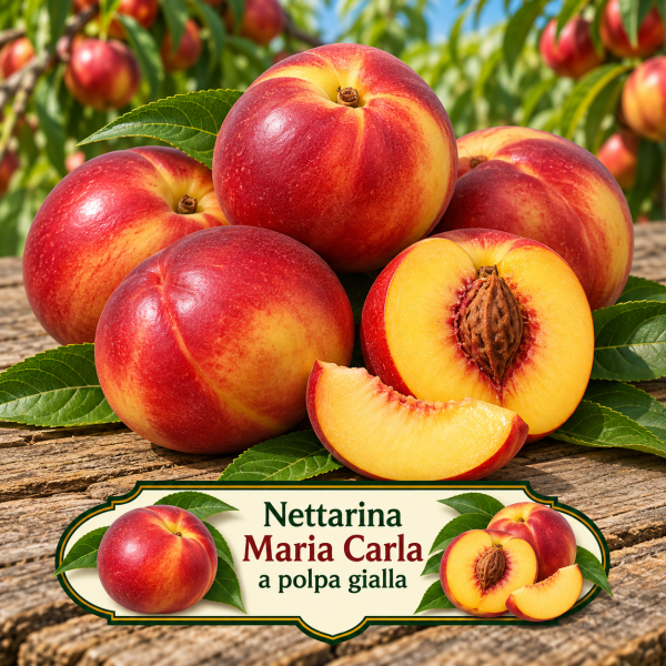 Nettarina ‘Maria Carla’ – Prunus persica var. nucipersica – vaso Ø 26 – pianta di 3 anni