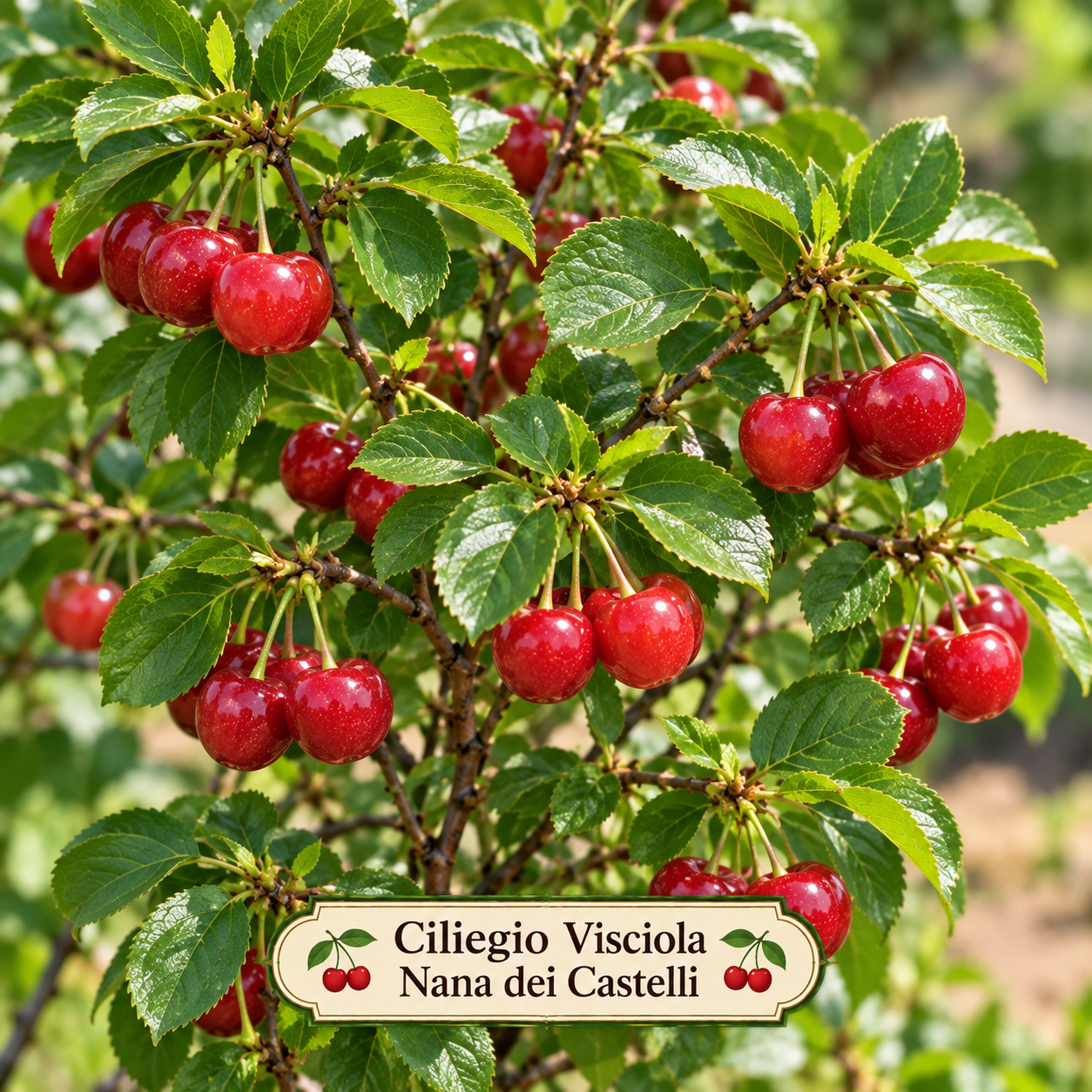 Visciolo nano Visciola dei Castelli – Prunus cerasus – vaso Ø20 – pianta di 2 anni