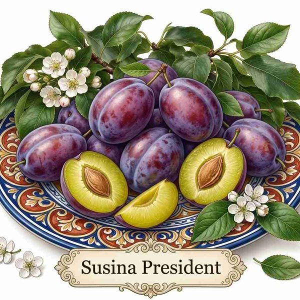 Susino ‘President’ – Prunus domestica – vaso Ø 26 – pianta di 3 anni